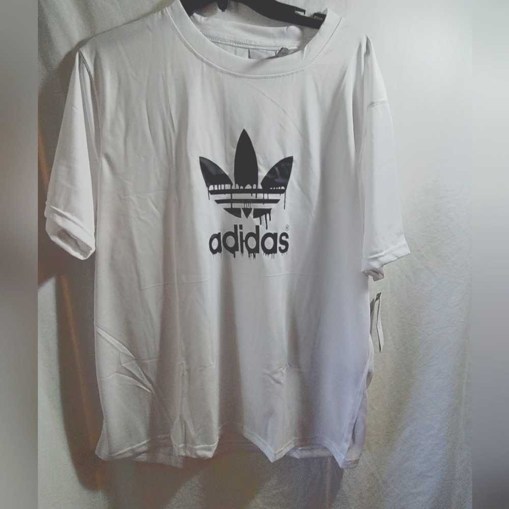 Adidas Tee with Iconic Trefoill Black Logo Men XL NWTags.